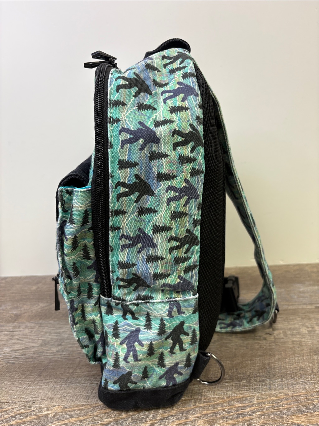 Sipsey Wilder Bigfoot Mini Backpack Sling Bag Sasquatch Print Crossbody — image 2 of 8